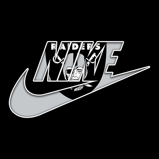 Oakland Raiders Nike logo iron on paper